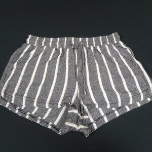 CHARLOTTE RUSSE GRAY WITH WHITE STRIPES MEDIUM WOMENS JR SHORTS L390
